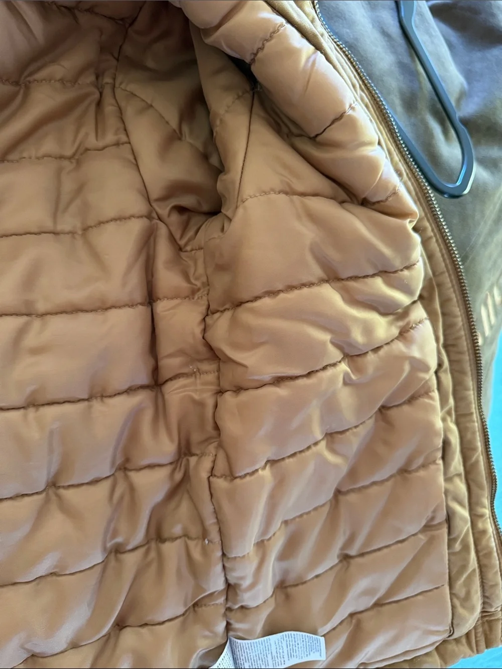 GAP Kids Hooded Puffer Jacket with Faux-Fur Trim in Tan